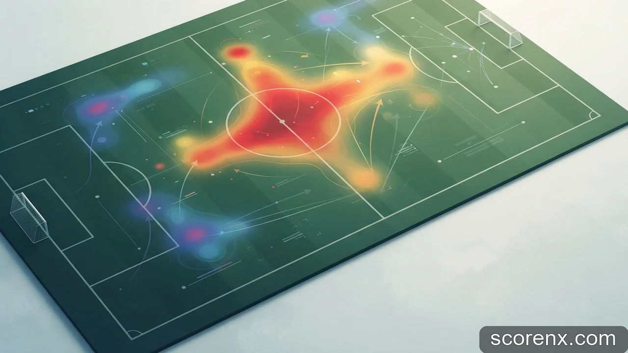 Minh họa: Cách đọc bản đồ nhiệt Heatmap để phân tích không gian hoạt động cầu thủ